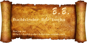Buchbinder Bíborka névjegykártya